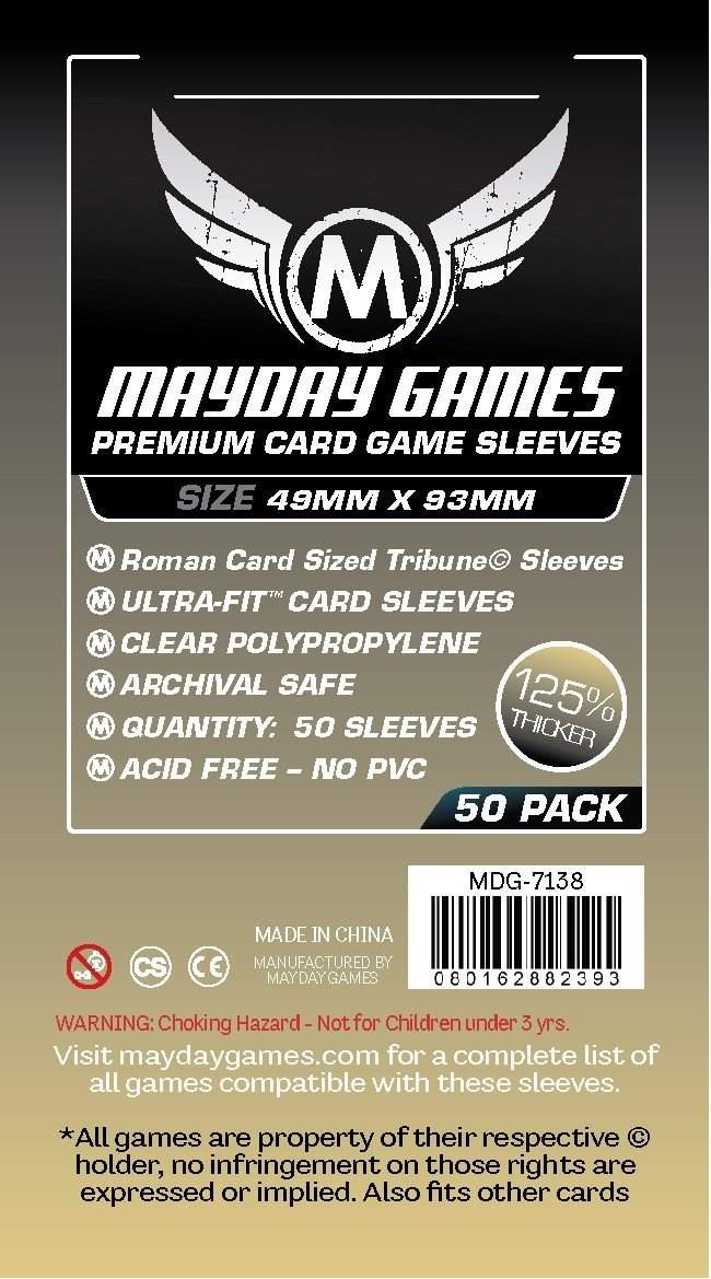 Tribune Card Sleeves (49x93mm) - - Mayday Games - 3