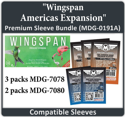 "Wingspan: Americas Expansion" Compatible Card Sleeve Bundle