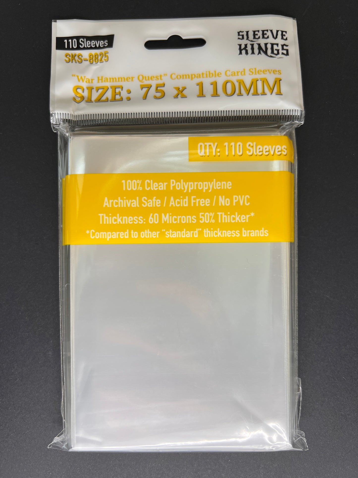 "War Hammer Quest Compatible" Sleeves (75x110mm) - 110 Pack, SKS-8825