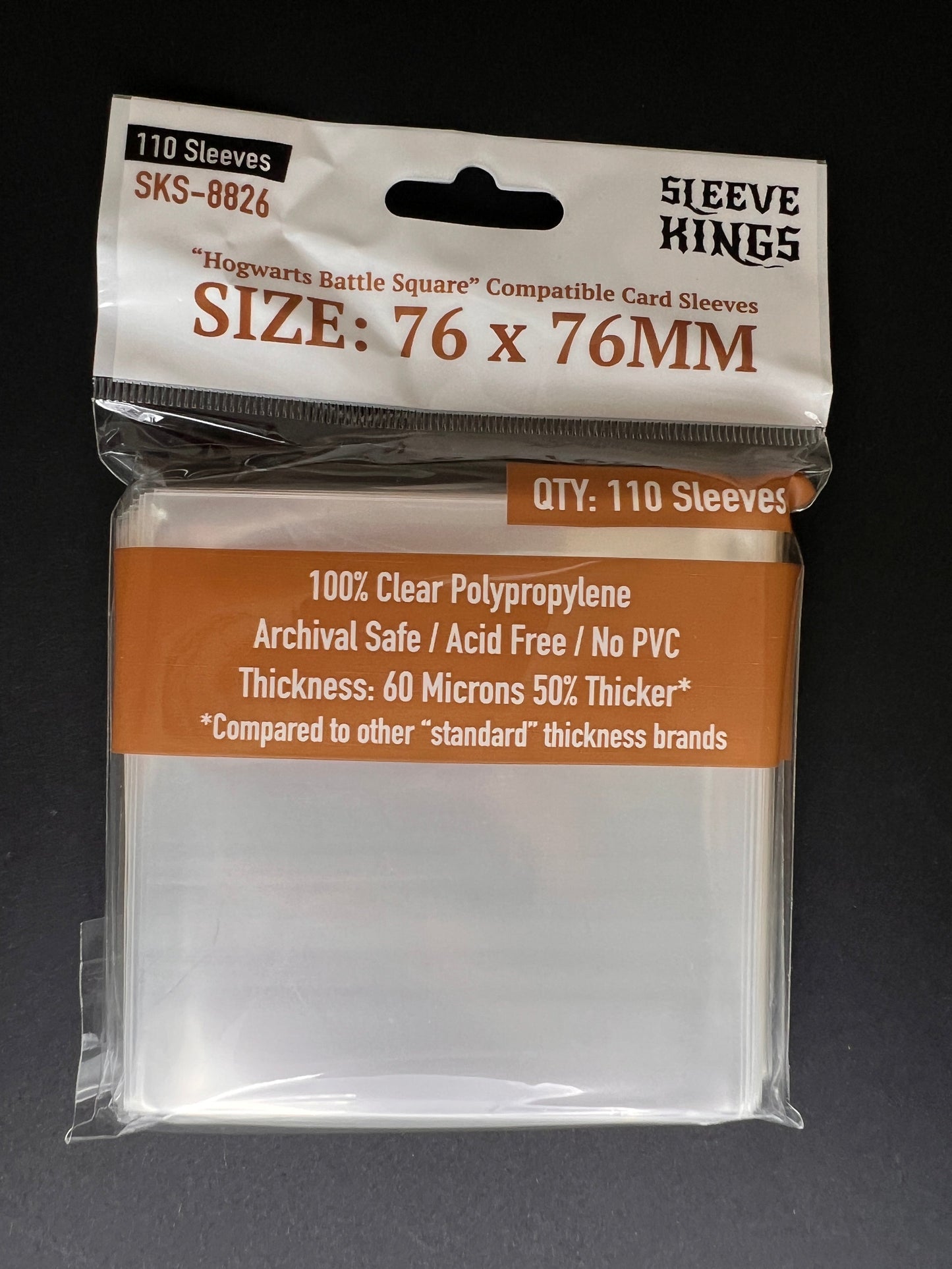 "Hogwarts Battle Square Compatible" Sleeves (76x76mm) - 110 Pack, SKS-8826