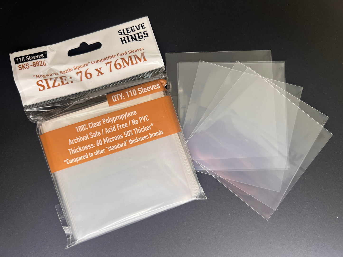 "Hogwarts Battle Square Compatible" Sleeves (76x76mm) - 110 Pack, SKS-8826