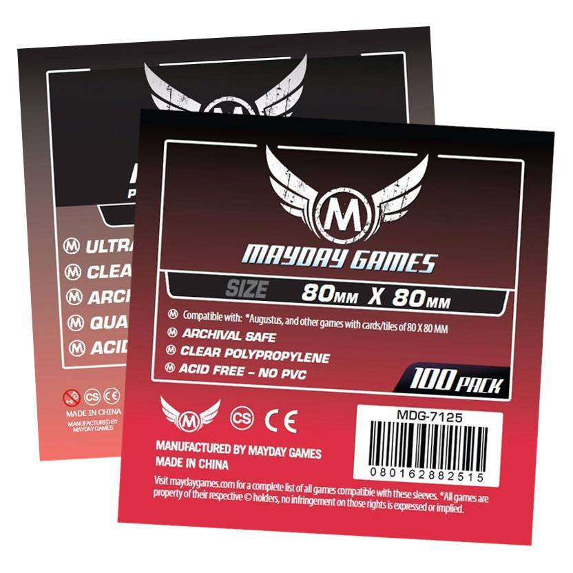 Square Card Sleeves - Medium (80x80mm) -  - Mayday Games - 1